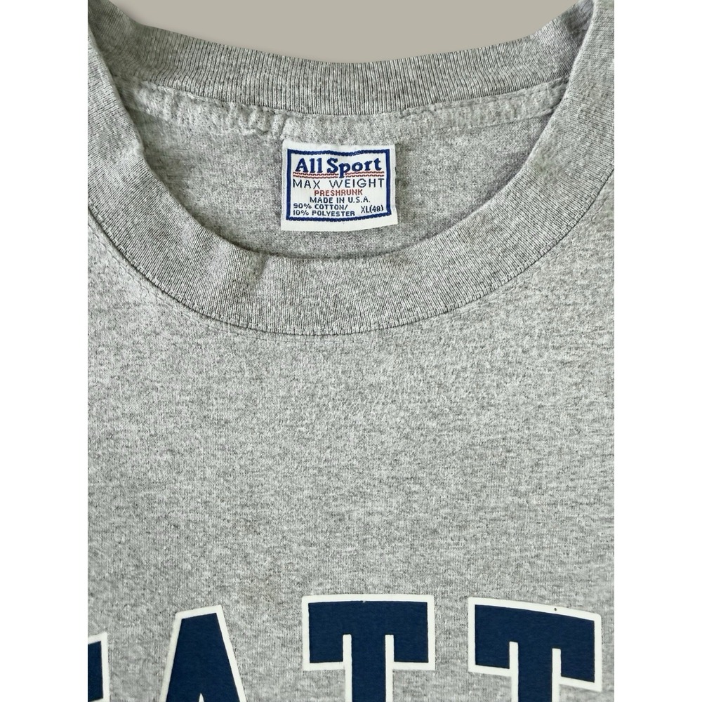 All Sport Seattle Vintage Graphic T-Shirt XL Gray Single Stitch Made in USA - Picture 3 of 6